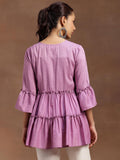Libas Women'S Silk Blend Embellished Regular Kurti (29141 Lavender Lavender S