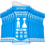 HOKINETY Disposable Urine Bag for Travel - 900ML Portable Pee Bags for Women Men 20 PCS Emergency Vomit Bags Unisex Urinal Toile
