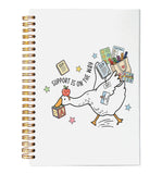 VNWEK IEP Goose Teacher Spiral Notebook Journal 5.5x8.3 Inch, Special Education Teacher Appreciation Gifts Journal for Women, Fu