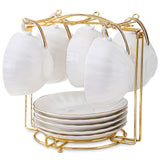 Tea Cups Holder,Gold Foldable Metal Coffee Cup Tea Cups Rack