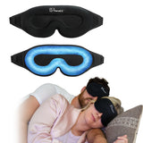 TheraICE Sleep Mask + Cooling Gel Relief - Sleep Eye Mask Blackout Blindfold Cold - 3D Contoured Relaxing No Pressure Eye Cover