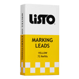 Listo 162 Marking Pencils Refill YELLOW, Box of 72, Grease Pencils/China Marking Pencils/Wax Pencils