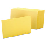 Oxford 7420CAN Unruled Index Cards, 4 x 6, Canary, 100/Pack