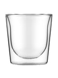 Bodum 2 Piece 6 oz SKAL Double Wall Glass, Clear