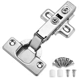 Kimdot 10 Pack Frameless Soft Close Cabinet Hinges for Kitchen 105Clip on Plate Adjustable Concealed European Door Hinges Nickel