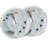 HAOLEDI 2-Pack 3.94'' 15W LED Ceiling Fan Light Retrofit Kit, Ceiling Light Replacement Panel PCB 6500K 1800LM 120V CRI90 (2-Pac