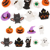 Magibeads 9Pcs Halloween Silicone Beads for Pens Pumpkin Ghost Skull Bead Assorted Halloween Focal Beads for Keychain Making Bea