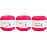 golo 3 Balls Crochet Thread Size 10 Crochet Yarn for Hand Knitting 188