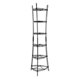 Lodge 6-Tier, Kitchen and Pantry Cast Iron Cookware Storage Organizing Tower, Steel Construction, Matte Black , 32.67 x 20.19 x