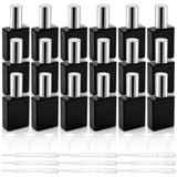 Foraineam 18 Pack 15ml Black Glass Fine Mist Atomizer Spray Bottles, Refillable Mini Glass Perfume Bottle Fragrance Bottles, Emp