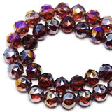 DIQIO 12mm Sparkle Faceted Round Crystal Beads (47-50pcs, Medium Purple)