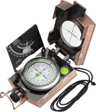 Proster IP65 Compass Hiking Survival - Lensatic Sighting Compass for Camping Navigation, Compass with Clinometer & Carry Bag for