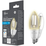 GE CYNC Smart LED Light Bulb, B11 Candle Light Bulb, Works with Amazon Alexa and Google Home, WiFi Light, 60W Equivalent, Soft W