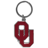 Oklahoma Sooners Keychain Logo Cut Style Chrome