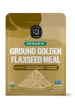 FGO Organic Ground Golden Flaxseed Meal, 1 Pounds / 16oz Cold Milled Powder in Resealable Pouch, For Baking & Smoothies, Grown i