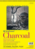 Strathmore 300 Series Charcoal Paper Pad, Top Wire Bound, 9x12 inches, 32 Sheets (64lb/95g) - Artist Paper for Adults and Studen