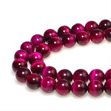 MJDCB Stone Beads 4mm 85pcs Round Rose Red Tiger's Eye Loose Gemstone Bead Charms for Jewelry Making Bracelet Necklace Earring P