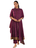Libas Women'S Viscose Rayon Printed Kurta Set (49426, Burgundy, Large