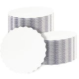 qiqee 8 Inch White Wave Cake Boards Round 15-Packs Circles Rounds Base Food-Grade Cardboard Wave Cake Plate(Thinner But Stronger