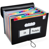 Ecxy Enterprise 24 Pocket Expanding File Folder Organizer 13.8 X 9.8 Versatile Tax Organizer, Bill Organizer, And More P
