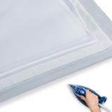 HunnmingRe 4 Types Pressing Cloth for Ironing, Include Linen, Nylon, Satin, Nylon Mesh Cloth Fabrics, 4 Types of Different Fabri