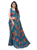 Satrani Womens Polyester Saree (1955St350_1850St176 Blue)