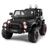 Fitnessclub Electric Cars for Kids, 12V Powered Kids Ride On Car with 2.4 GHZ Bluetooth Remote Control, LED Lights, MP3 Player,