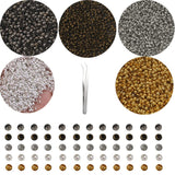 Pamir Tong 5000pcs 2.5mm Assorted Round Crimp Beads, Copper Rondelle Space Stopper Beads Clamp Ends Metal Bead Spacers for DIY J