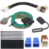 CARROFIX Custom-Fit Vehicle Wiring Harness with 4 Way Flat Trailer Connector, Compatible with Nissan Frontier, Pathfinder, Xterr