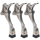 3 Packs Heavy Duty Kickdown Door Stopper, One Touch Adjustable Kickdown Door Stop for Heavy Doors, 4 in Metal Door Kickstand wit