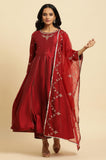 W For Woman Kurta, Straight Pant & Dupatta_23Auws10267-220298_S