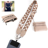 SCINYMC Clip and Go Strap for Phone with Wallet Crossbody, Adjustable Phone Lanyard with Wallet, Phone Strap with Zippered Pouch