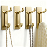 pickpiff Self Adhesive Hooks, Extra Sticky 10LB (Max), Heavy Duty Stainless, Stick On Wall and Door Hooks for Hanging, Bathroom