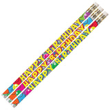 Musgrave Pencil MUS2214D-12 Birthday Bash Motivational Fun Pencils - 12 Dazon