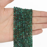 4mm 90pcs Natural Green Mica Stone Beads, Songxi Small Faceted Round Loose Gemstone Beads for Jewelry Making, DIY Art and Craft,