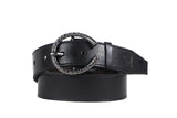 Urbanity WomenS Horse Shoe Antique Buckle Pu Leather Waist Belt (32, Black)