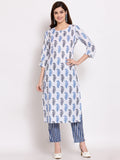 Anni Designer Women'S Cotton Straight Kurta With Pant & Dupatta (Kptd-Cot-10018-White_S_White_Small),White,S,,,