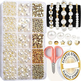 Jewellery Making Kit With Beads And Charms For Kids Bracelet Necklace Ring Diy Craft Set With Elastic String (Diy Peals Beads)