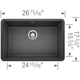 Blanco Precis Silgranit 27 Single Bowl - Anthracite