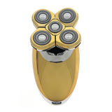 Pop Sonic 5-Head Electric Shaver Kit - Unisex (Gold) Shaver For Face Head & Body - Smooth Waterproof Usb Rechargeable Trimmer With 360-Degree Precision Cut Heads For Men & Women -Like New