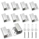 Luomorgo 10 Pcs Tile Display Wall Hanger, Stainless Steel Wall Mounted Hook Fastener Bracket, Heavy Duty Tile Hanger for Mirrors