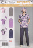 Simplicity Easy To Sew Scrubs Sewing Pattern For Women, Sizes 1018