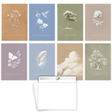 Hat Acrobat 24 Sympathy Cards with Envelopes - 8 Unique Chinoiserie Designs (3 of Each) - Assorted Condolence Bereavement Cards