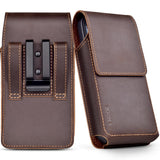 ykooe Genuine Leather Phone Holster Compatible with iPhone 17 16 15 14 13 12 & Pro Models, Galaxy S25 S24 S23 S22 -Belt Clip and