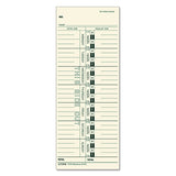 Tops 12593 Time Card For Acroprint/Ibm/Lathem/Simplex, Weekly, 3 1/2 X 9, 100/Pack