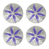 Challenger Tack 4 Conchos Rhinestone Horse Saddle Western Purple Star CO10