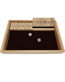 WE Games Wooden Shut The Box - Close The Box Set with 12 Number Tiles & 2 Dice Games - 13.5Natural Wood Finish