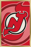 Trends International NHL New Jersey Devils - Logo 14 Wall Poster, 22.375 x 34, Gold Framed Version