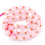 Malahill Wholesale Natural Stone Beads for DIY Jewelry Making Sold per Bag 5 Strands and one roll Cord Inside Faceted S Shape Ro