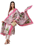 Anni Designer Women'S Cotton Blend Straight Printed Kurta With Pant & Dupatta (Darur Pink_L_Pink_Large),Pink,L
